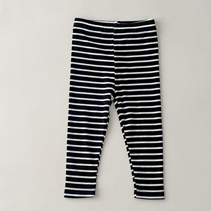 TK Pantalones De Lino Para Bebés Y Niños 0-6 Años Leggings De Color Sólido Y Rayados Para Niñas Y Niños Cintura Elástica Ropa Infantil Casual