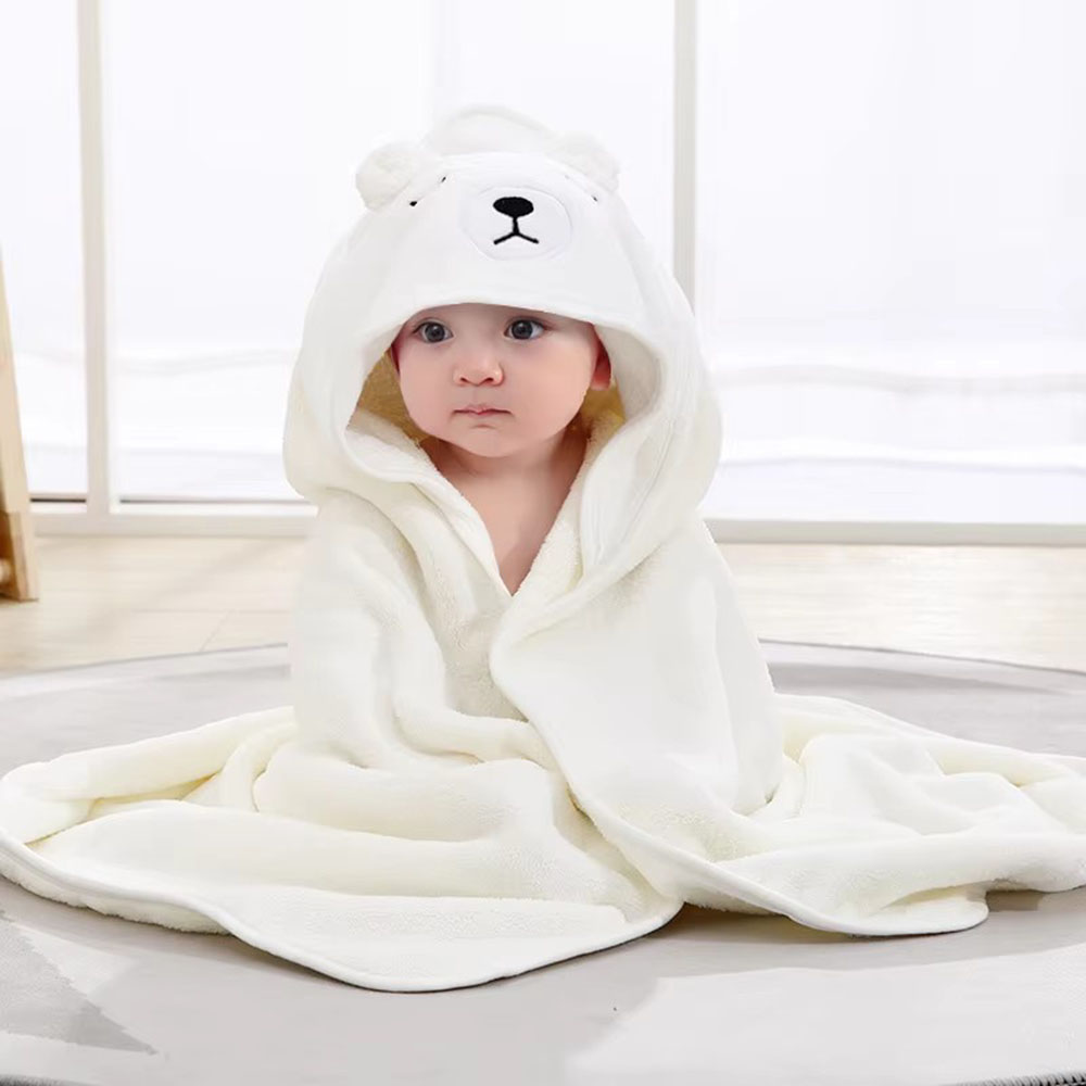 TK Bata De Baño Para Bebé Niño Y Niña De Coral Fleece Con Capucha Toalla De Bano Suave Para Recién Nacidos Ropa De Cama Infantil De Cuatro Estaciones