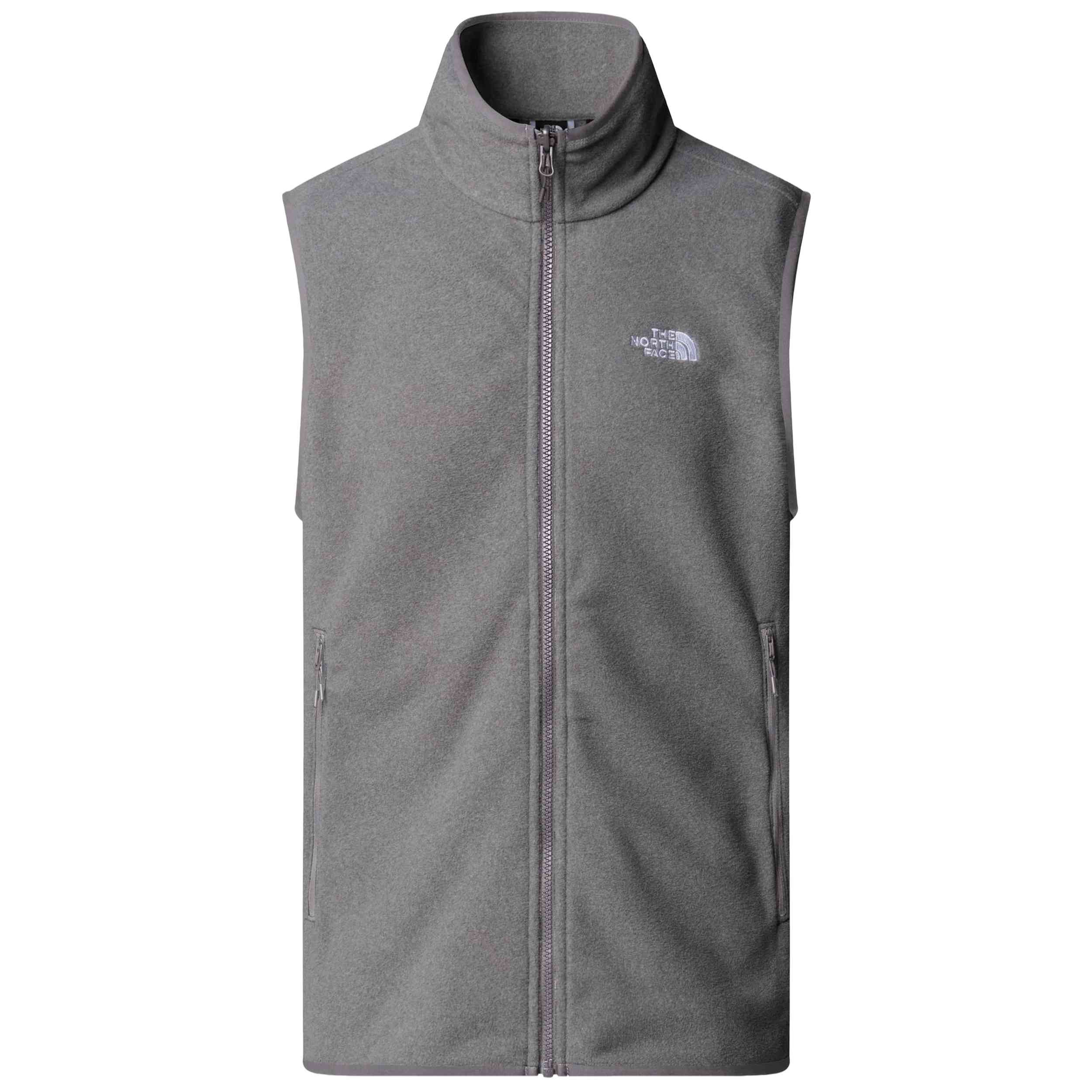 Chaleco The North Face modelo Glacier Fleece para hombre y mujer en color Gris