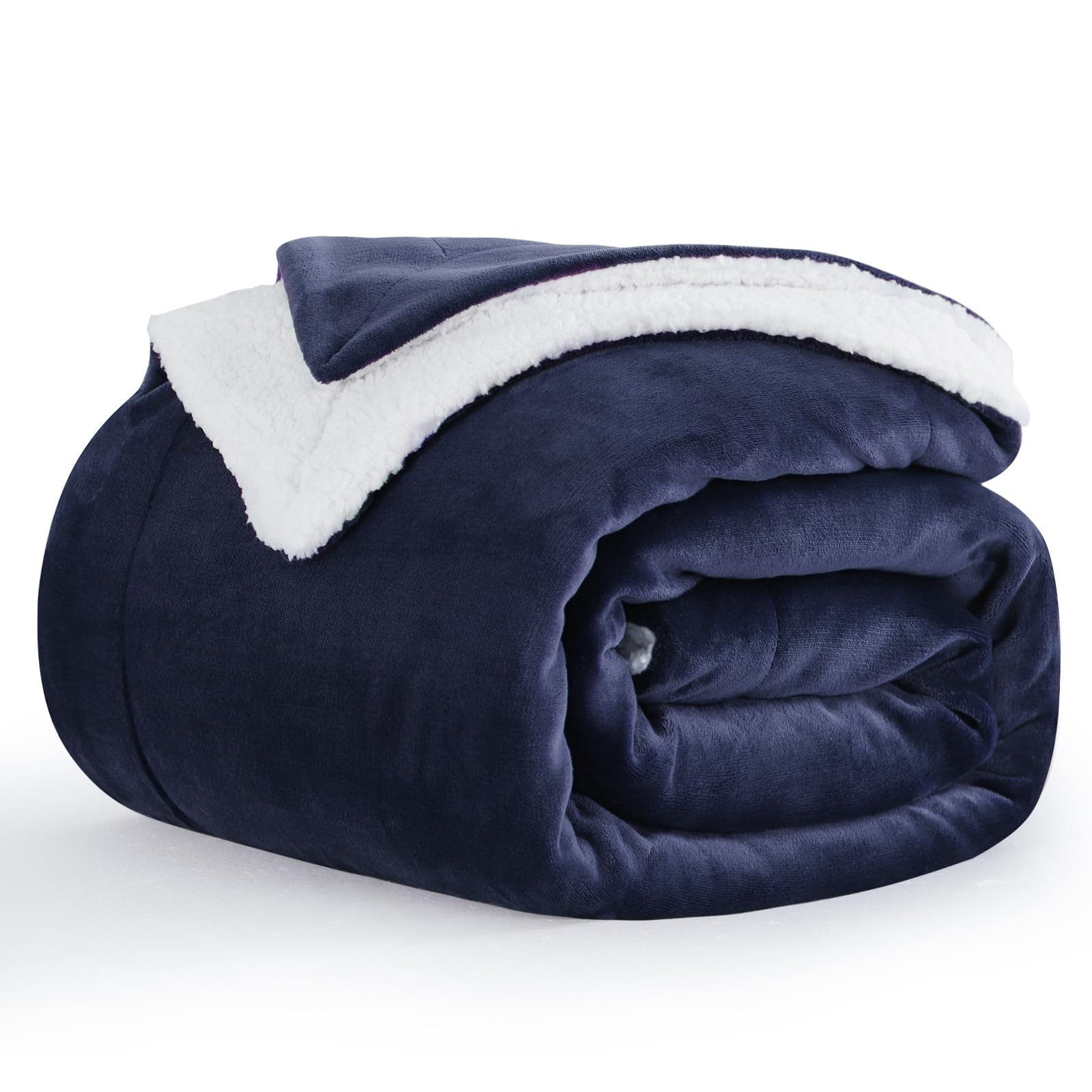 Maxia Market Manta para Sofá y Cama Reversible de Borreguito y Franela Suave 130x160 Cm