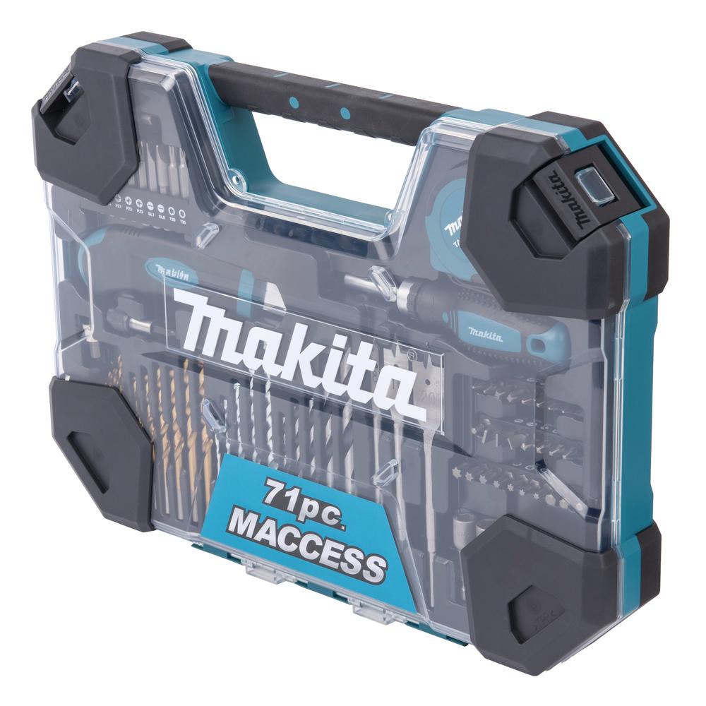 MAKITA E-22589 - Maletín de brocas y puntas para taladro Maccess, 71 uds