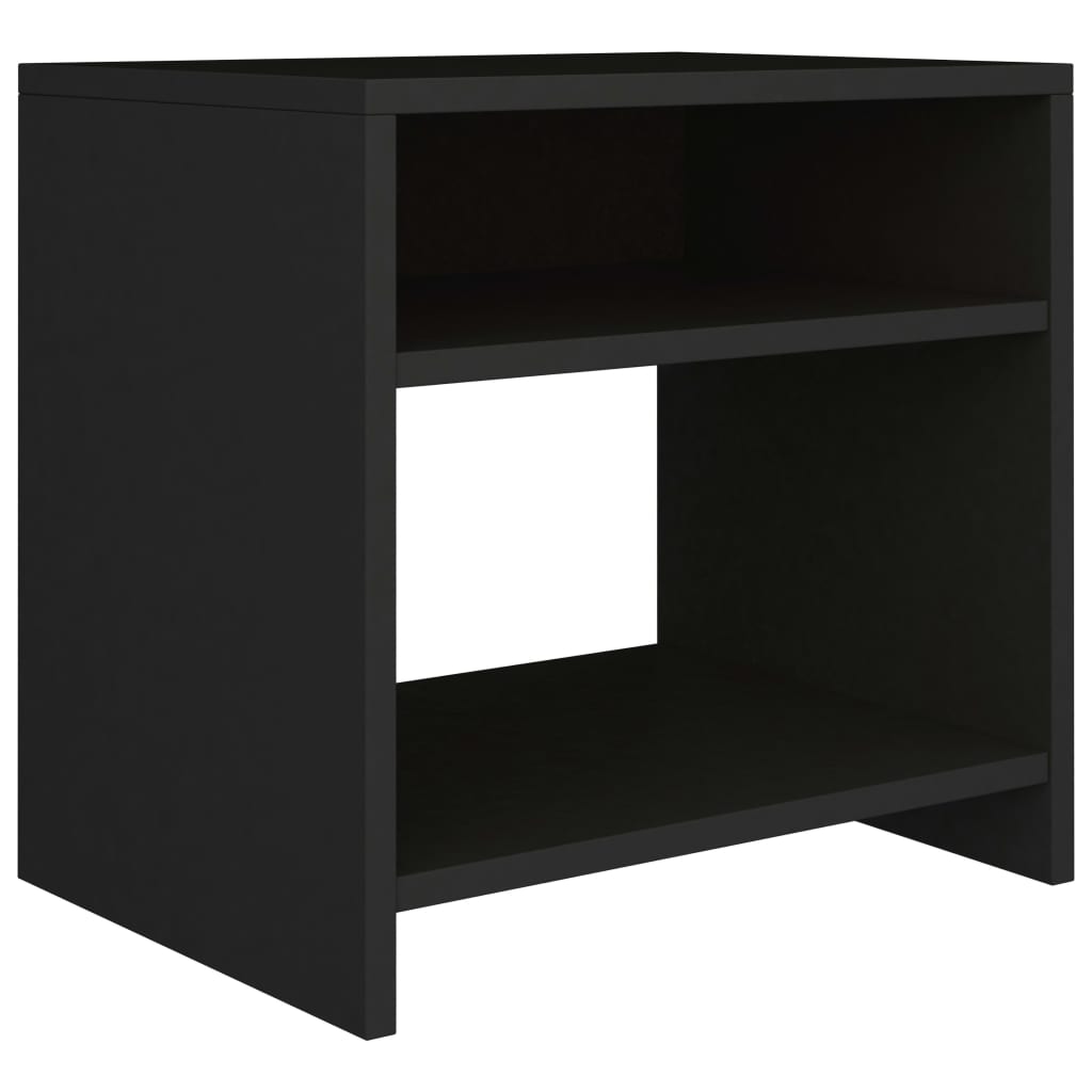 Vidaxl Mesita de Noche Madera Contrachapada 40x30x40 Cm Negro