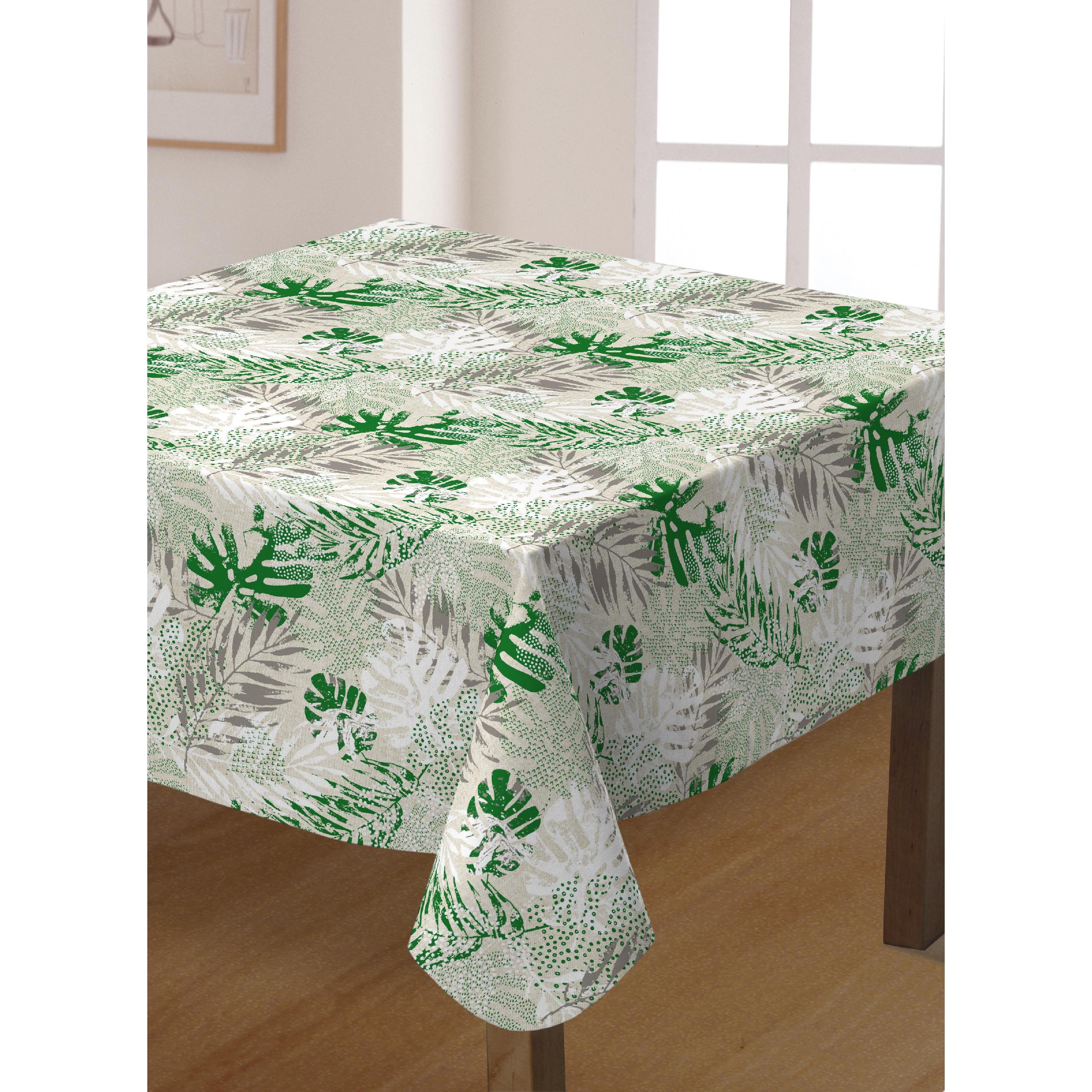 Mantel Hulehule Tex - Tela Resinada Antimanchas Resistente al Agua Fácil de Limpiar - SELVA VERDE