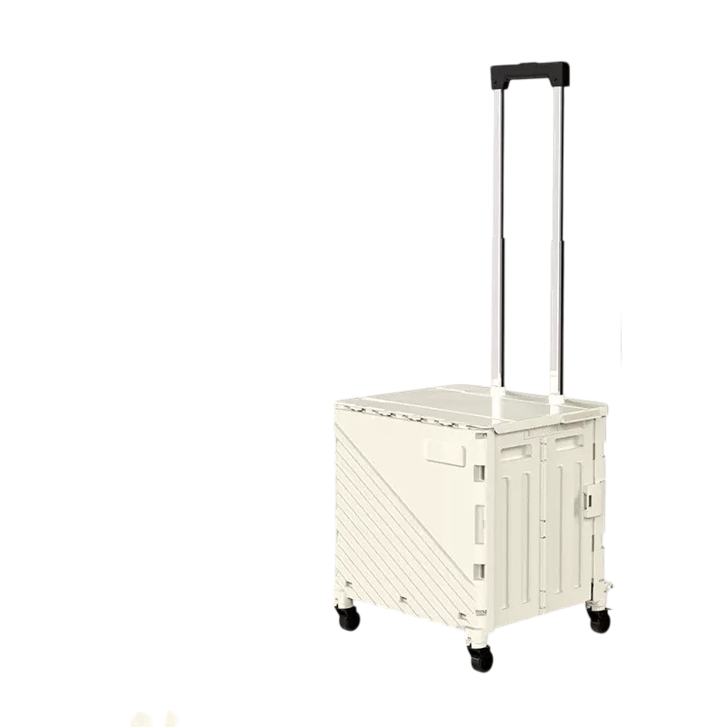 Carrito de compras plegable para comestibles con tapa, carrito de almacenamiento de verduras de plástico para el hogar, carro de Camping al aire libre, Picnic