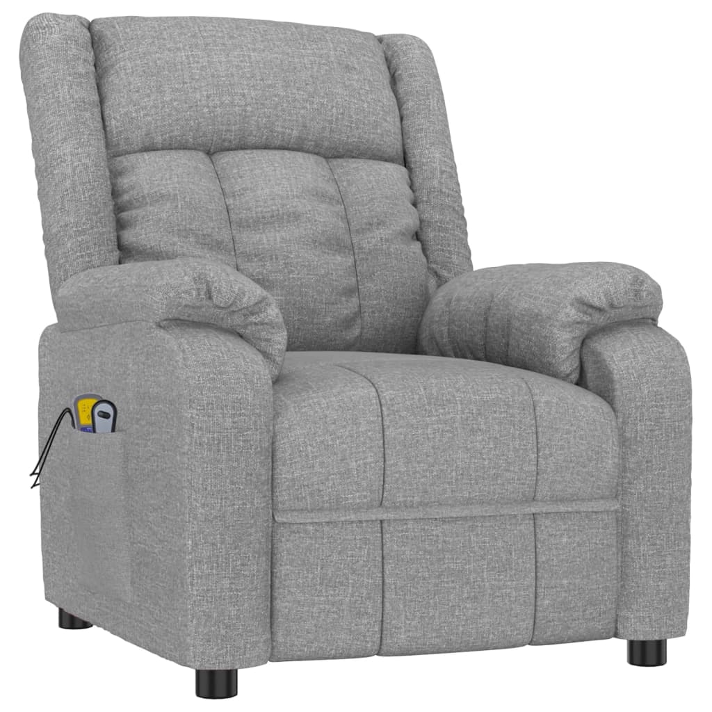 vidaXL Sillón de masaje eléctrico tela Multicolor