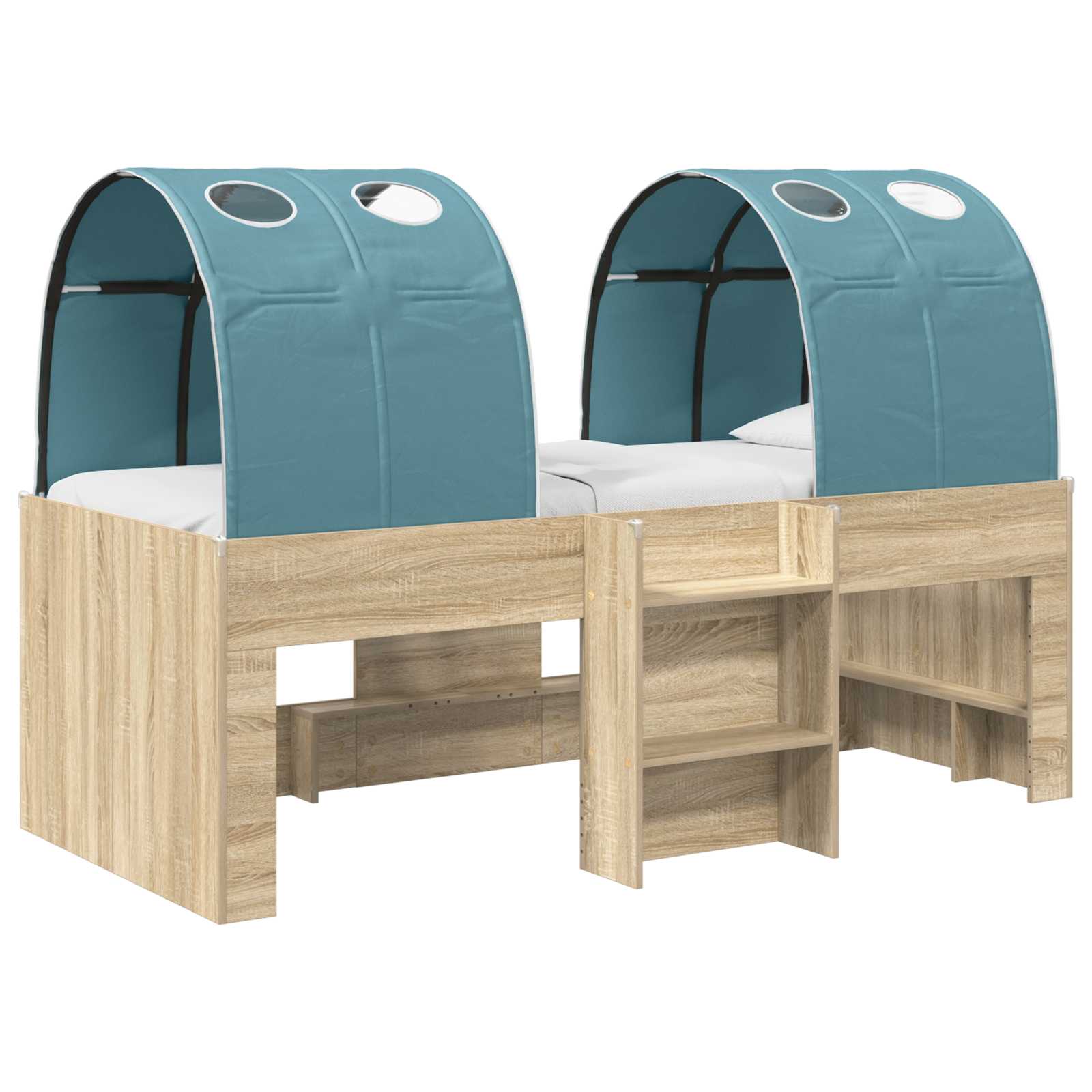 vidaXL Cama con Túnel 3 uds. Madera de ingeniería 193 x 96,1 x 68,5 cm Multicolor