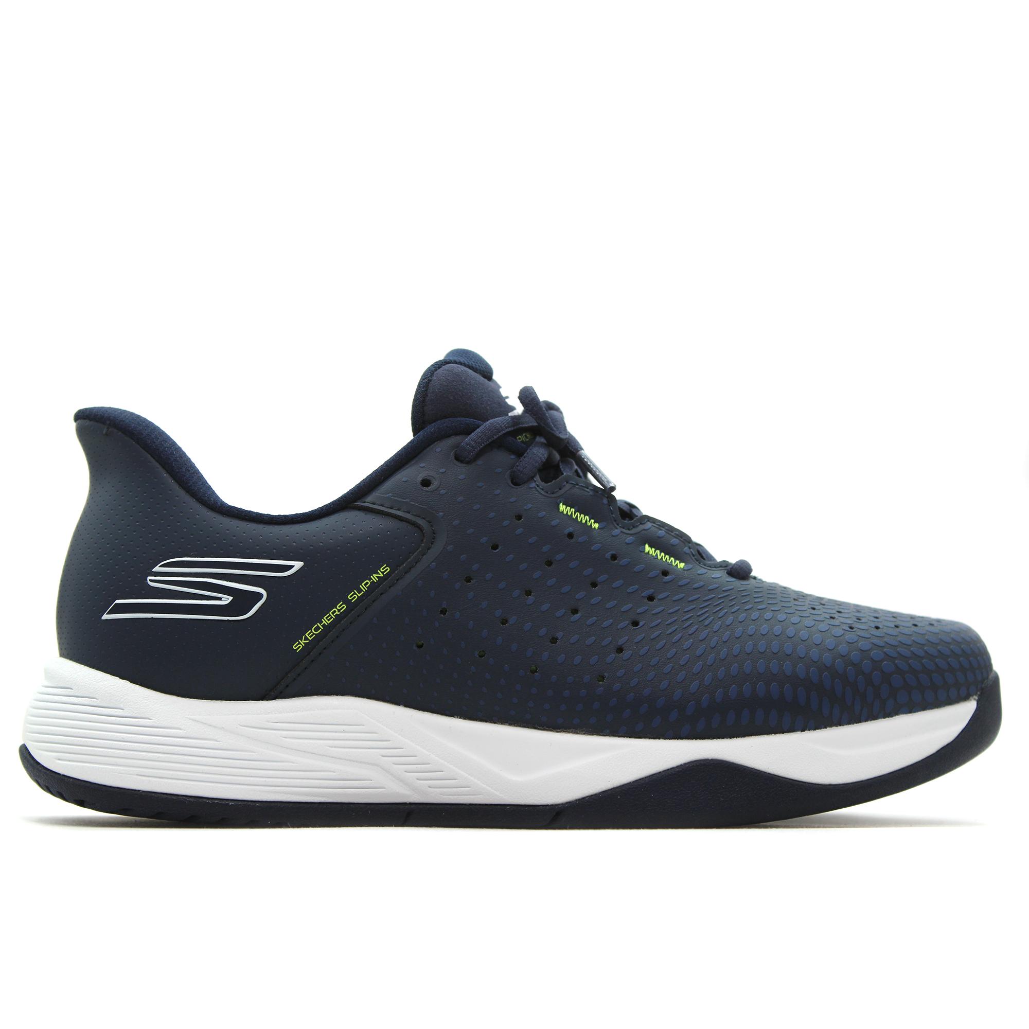 Skechers 246101 Zapatilla deportiva casual,sneakers de cordones,suela blanca de goma,piel sintética,deportivos, para caballero