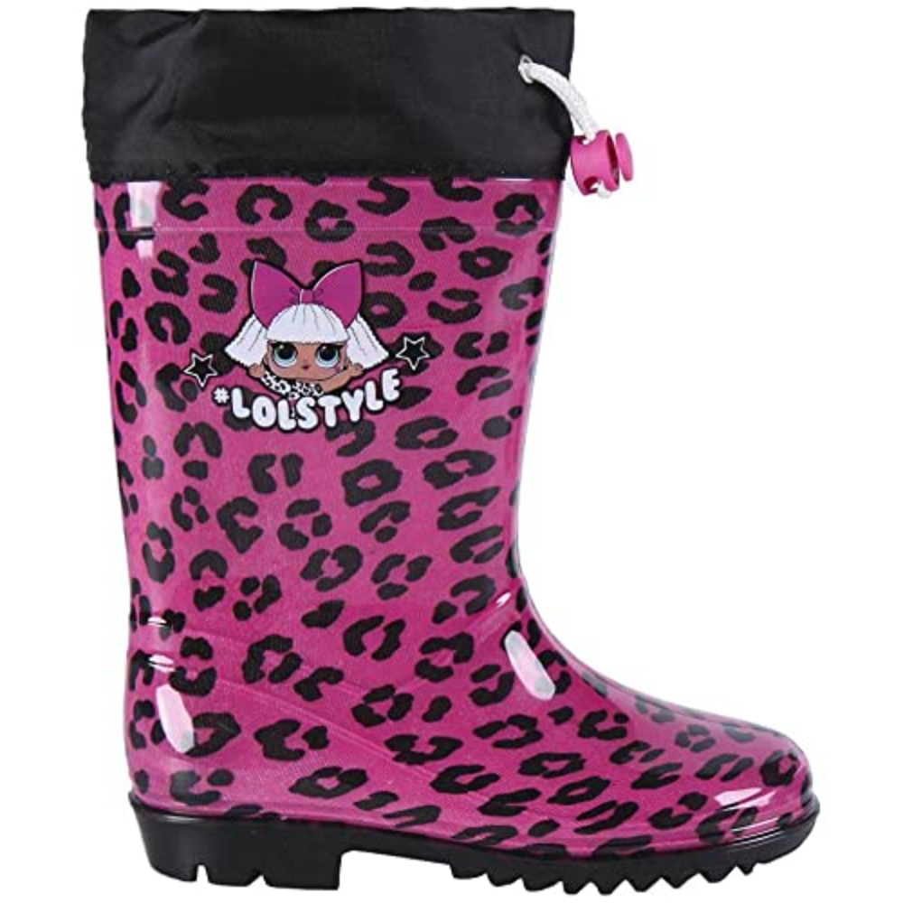 Lol Cerdá Botas de Agua Rosa con Estampados Divertidos para Niña