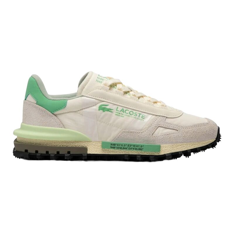 Zapatillas Blancas y Verdes Lacoste Elite Active Off White Green con Detalles de Estilo Retro