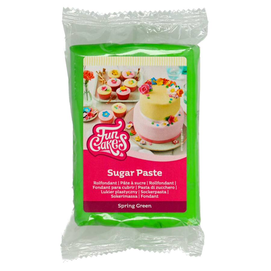 Fondant Funcakes Verde Primavera 250 G - Delicioso y Extensible