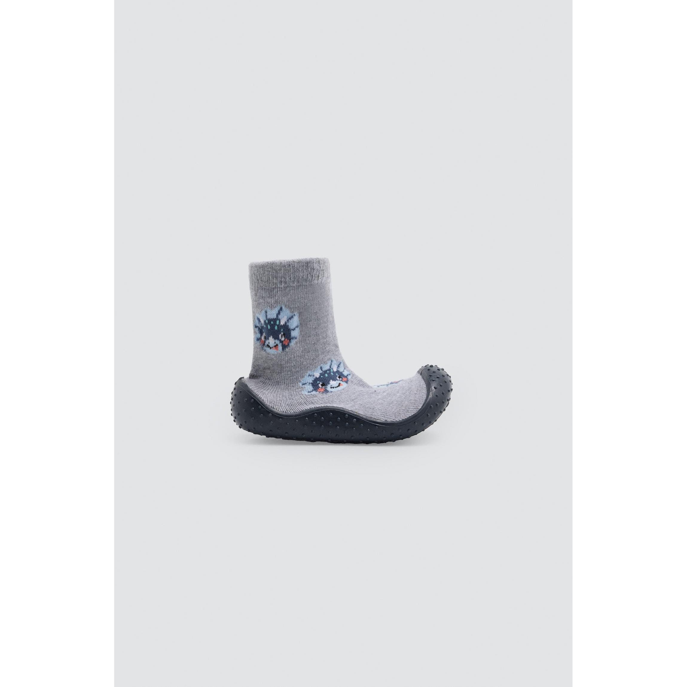 Ysabel Mora - Zapatillas calcetín bebé niño algodón estampado dinosaurios