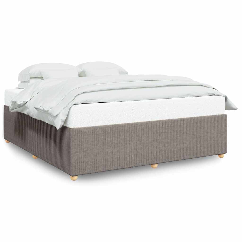 vidaXL Cama sin colchón tela gris taupe 180x200 cm