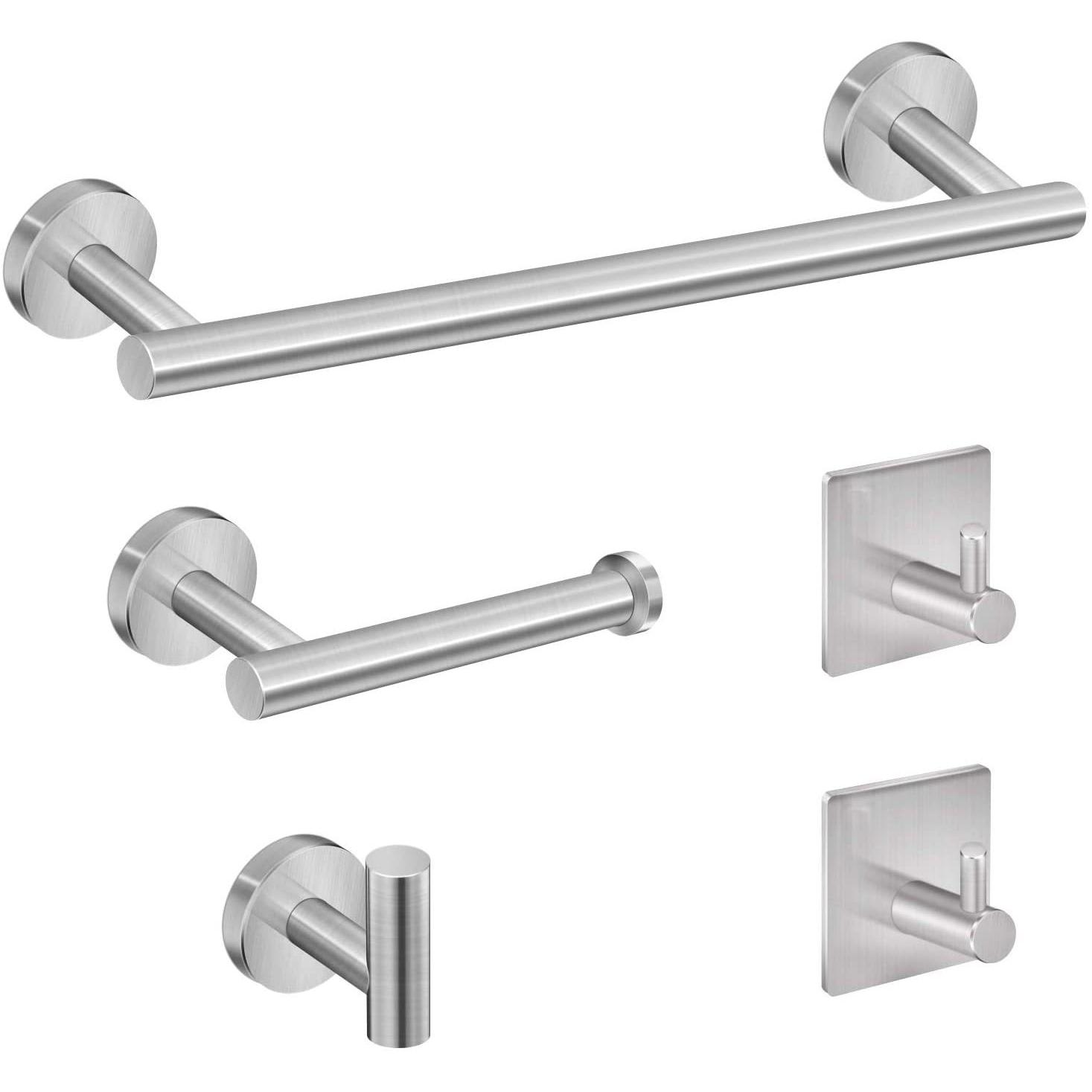 TK Toallero de Baño Maple Inoxidable 6 Piezas - Oro TONCHEAN
