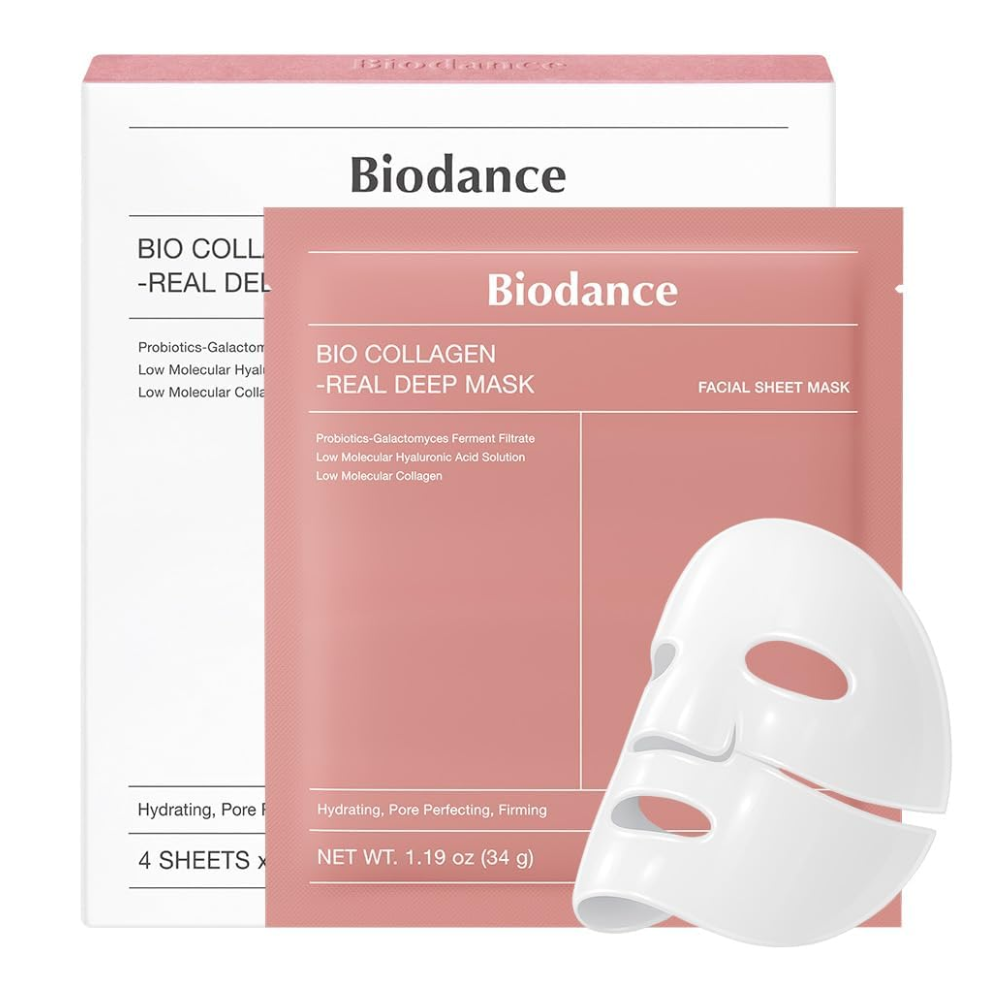 Biodance Bio‑Collagen Real Deep Mask / Mascarilla Hidrogel Hidratante Nocturna | Oligo‑Ácido Hialurónico + Niacinamida (Overnight Glow)