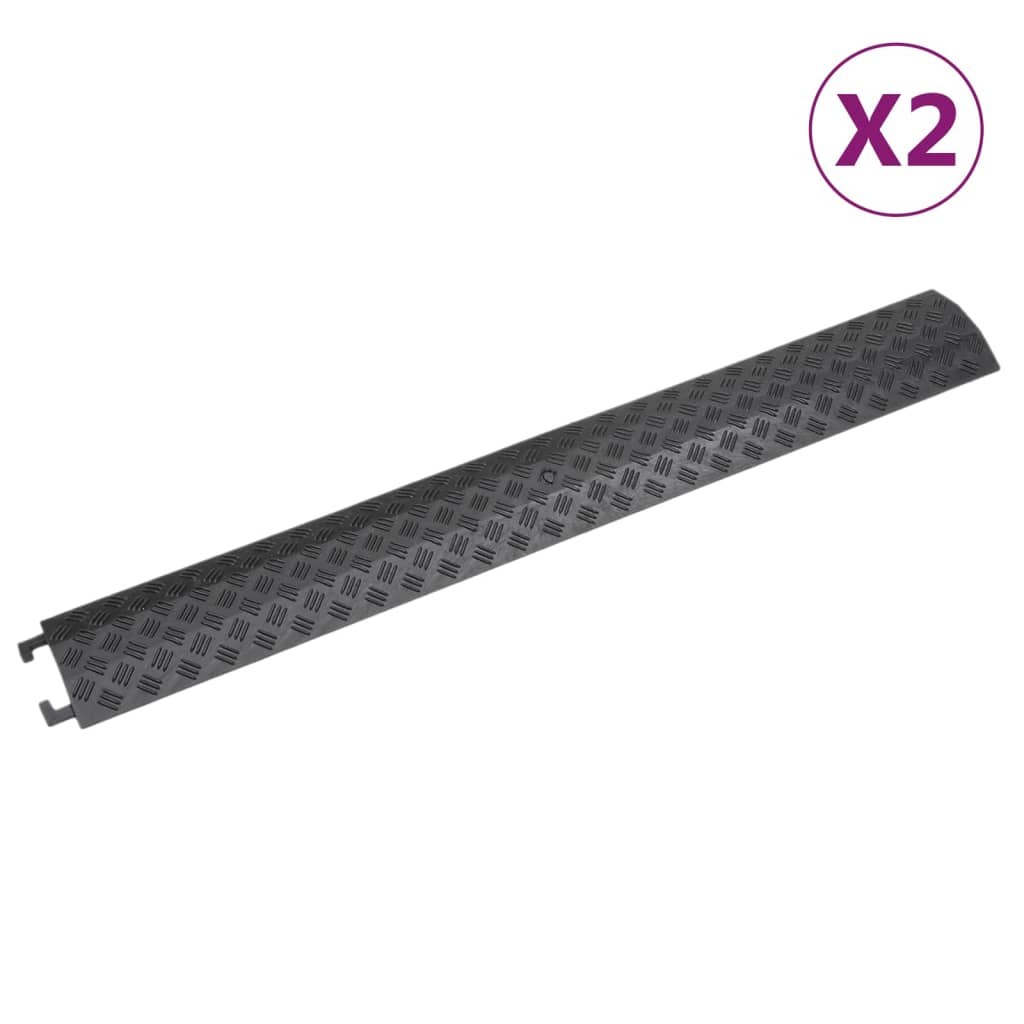 vidaXL 2x Rampa Protectora de Cables de Suelo Pasacables Canaleta Color Amarillo,  Negro, y mas