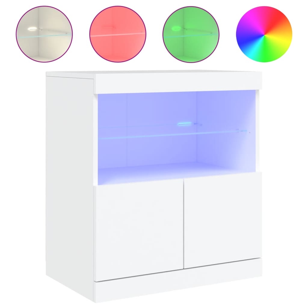 Vidaxl Aparador con Luces LED 60x37x67 Cm Mueble de Almacenaje de Salón