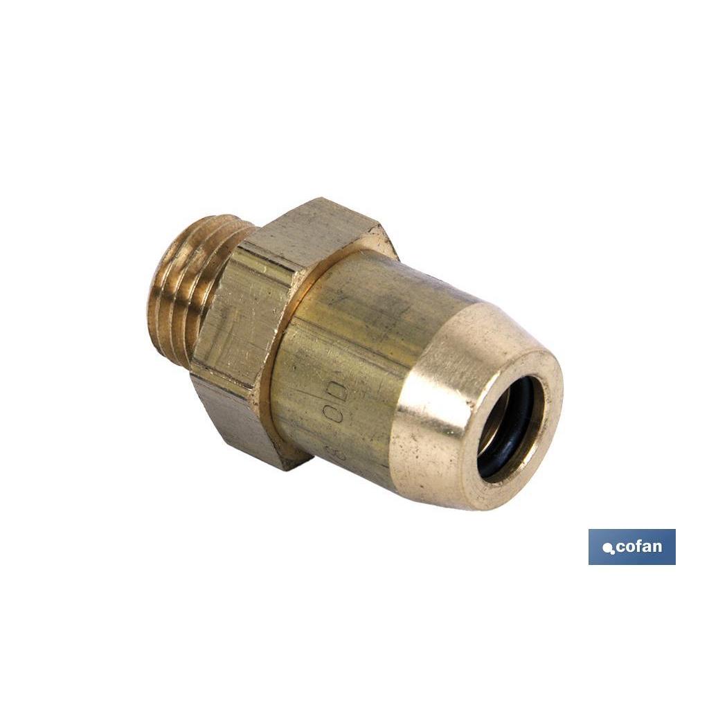 Cofan Conector Macho Pulgadas para Tuberías y Tubos