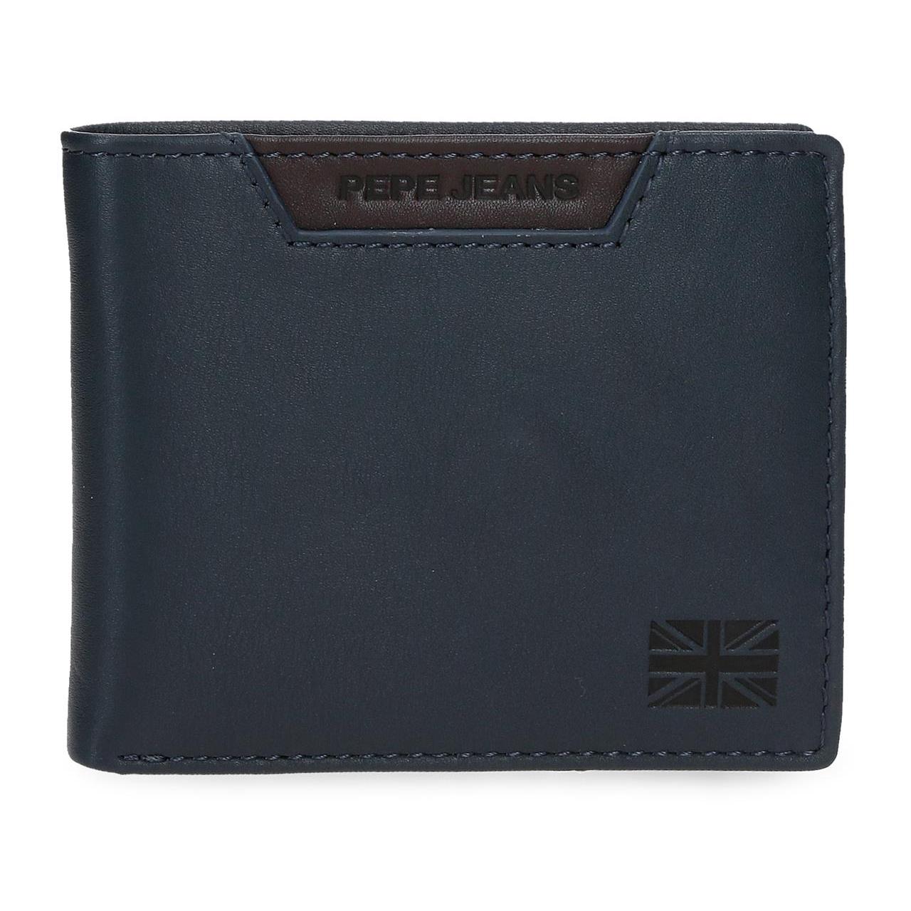 Billetero Pepe Jeans Indiana de Piel con Protección RFID, 6 Ranuras para Tarjetas y Tarjetero Extraíble