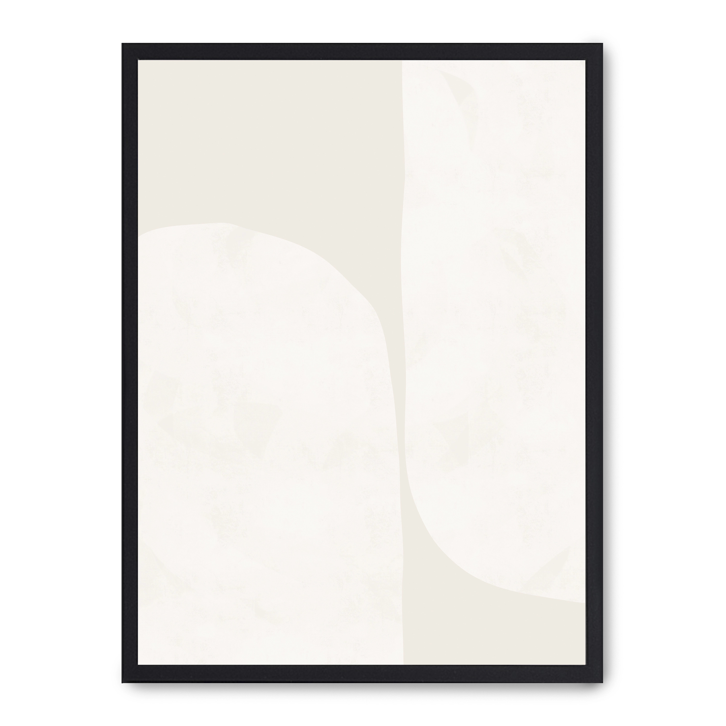 Cuadro white and simple 30x40cm, Póster impreso en papel de primera calidad de 180gr, montado sobre marco de madera MDF acabado en negro., Arte - Aesthetic