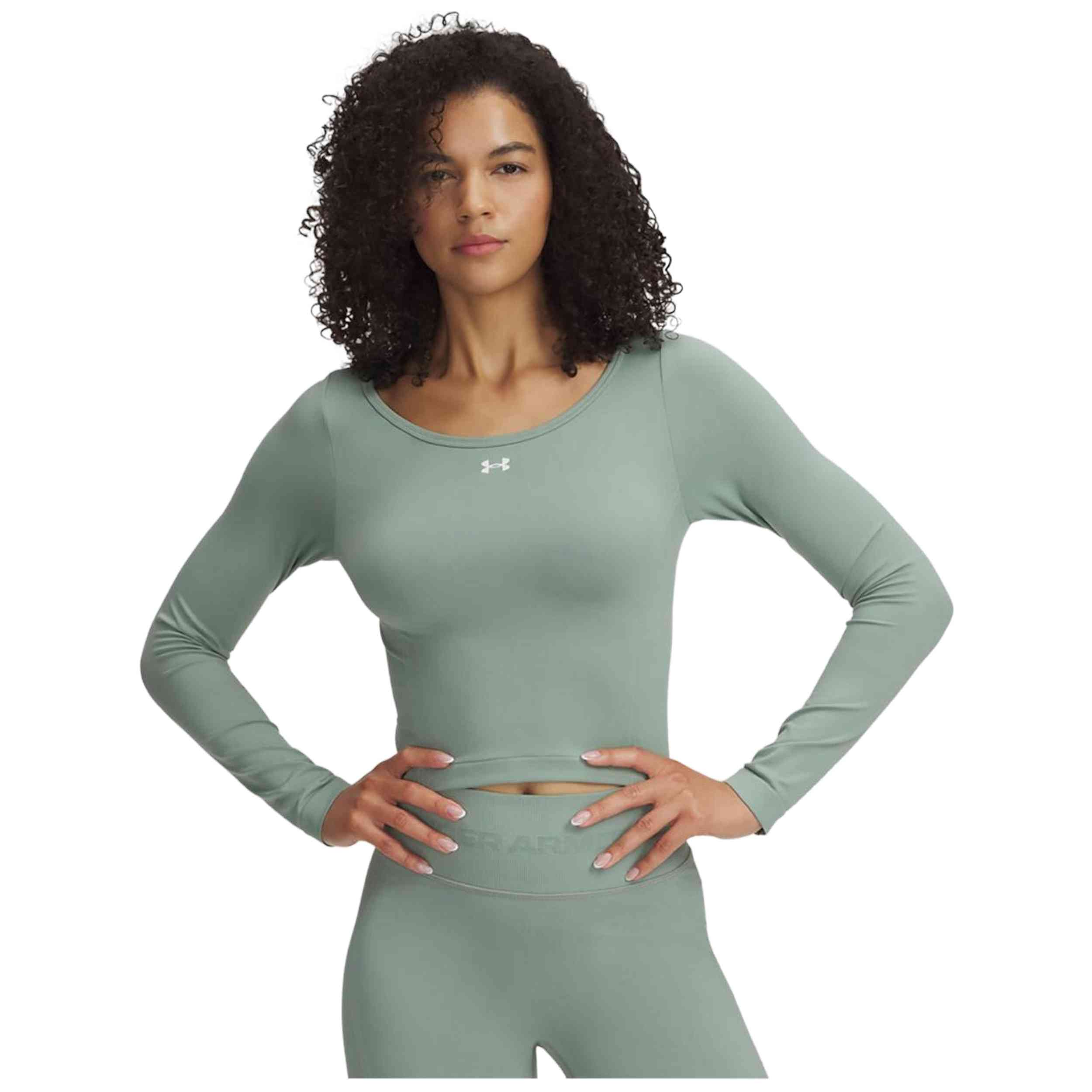 Conjunto Under Armour modelo Camiseta Under Armour Train Seamless manga larga verde seco mujer para Mujer en color Verde