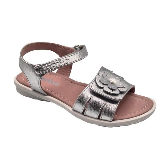 Gorila - Sandalias con velcro para niñas modelo Gorila 79301, color plata, cómodas y ajustables para uso diario en verano y playa, ideal para niños de 4 a 10 años