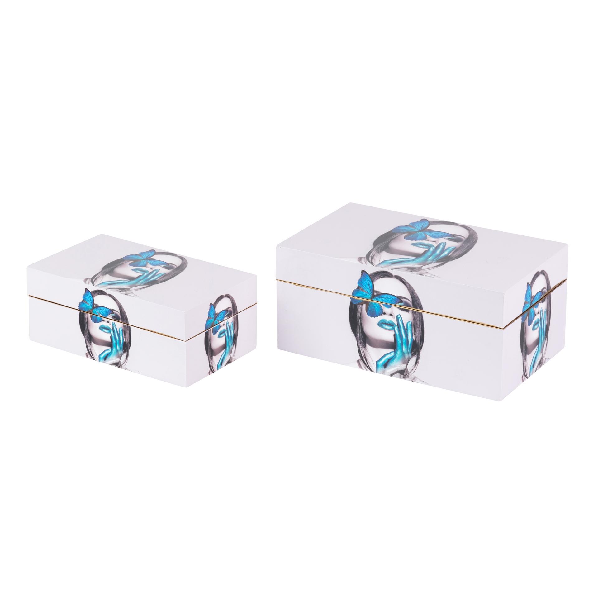 Set 2 cajas retrato 25x15x11/20x12x8 cm , El mejor complemento para tu hogar.