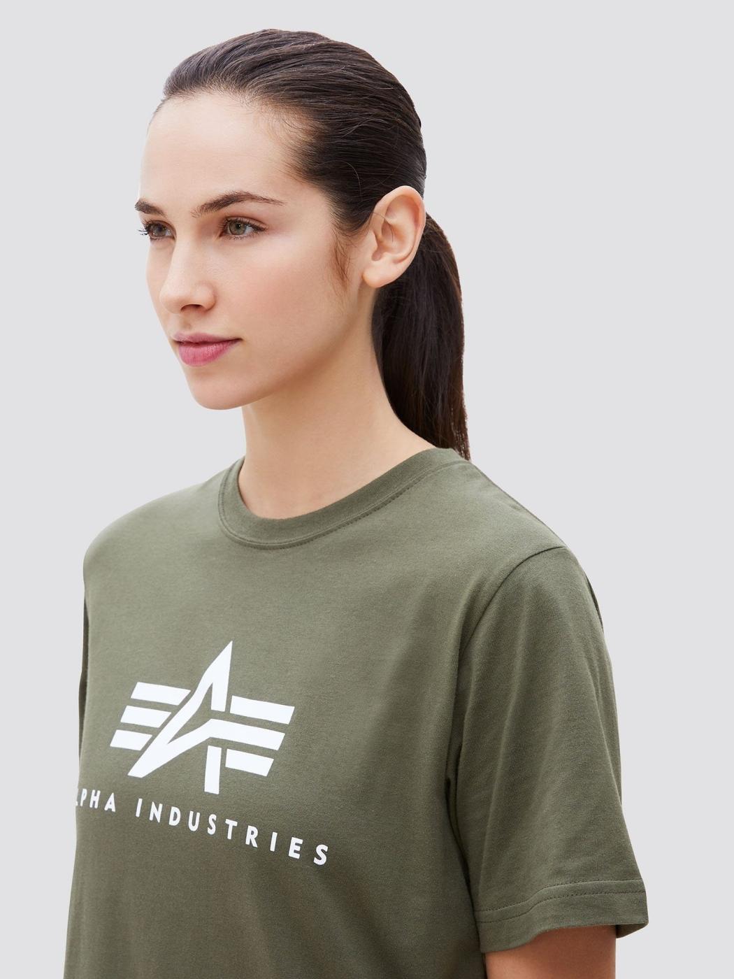 Alpha Camiseta Vintage Logo Grande Verde Algodón Cómodo Hombre
