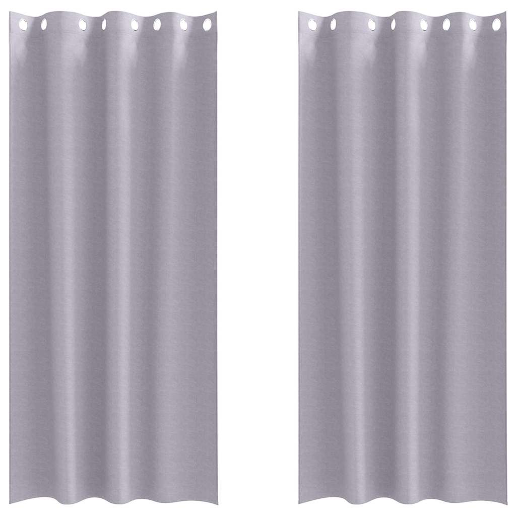 vidaXL Cortinas Opacas con Anillas 2 pcs 260 x 140 cm Poliéster