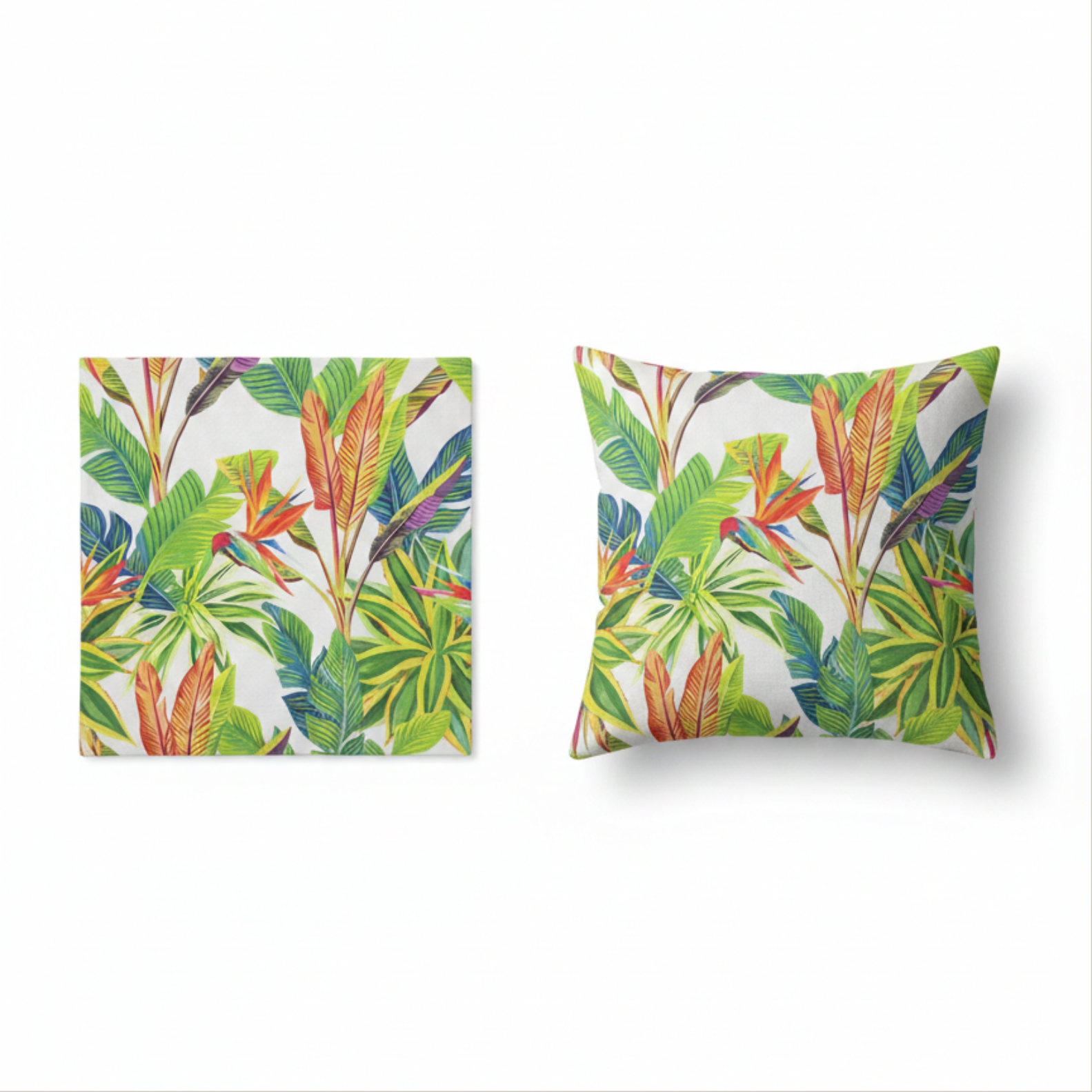 PIND Pack 2/4 Funda de Cojín 45x45 cm. Funda Cojín Estampado Tropikal. Decoración Hogar Sofá Salón, Poliéster Suave Lavable