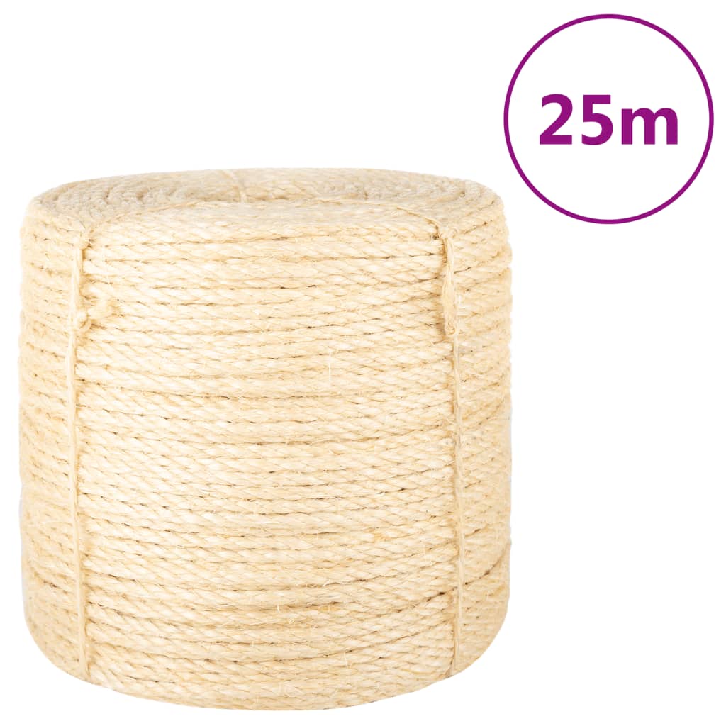 vidaXL Cuerda Cordel de Cáñamo para Artesanía Decoración 100% Sisal Longitud de 25 metros Diámetro 6 mm,  8 mm,  10 mm y mas