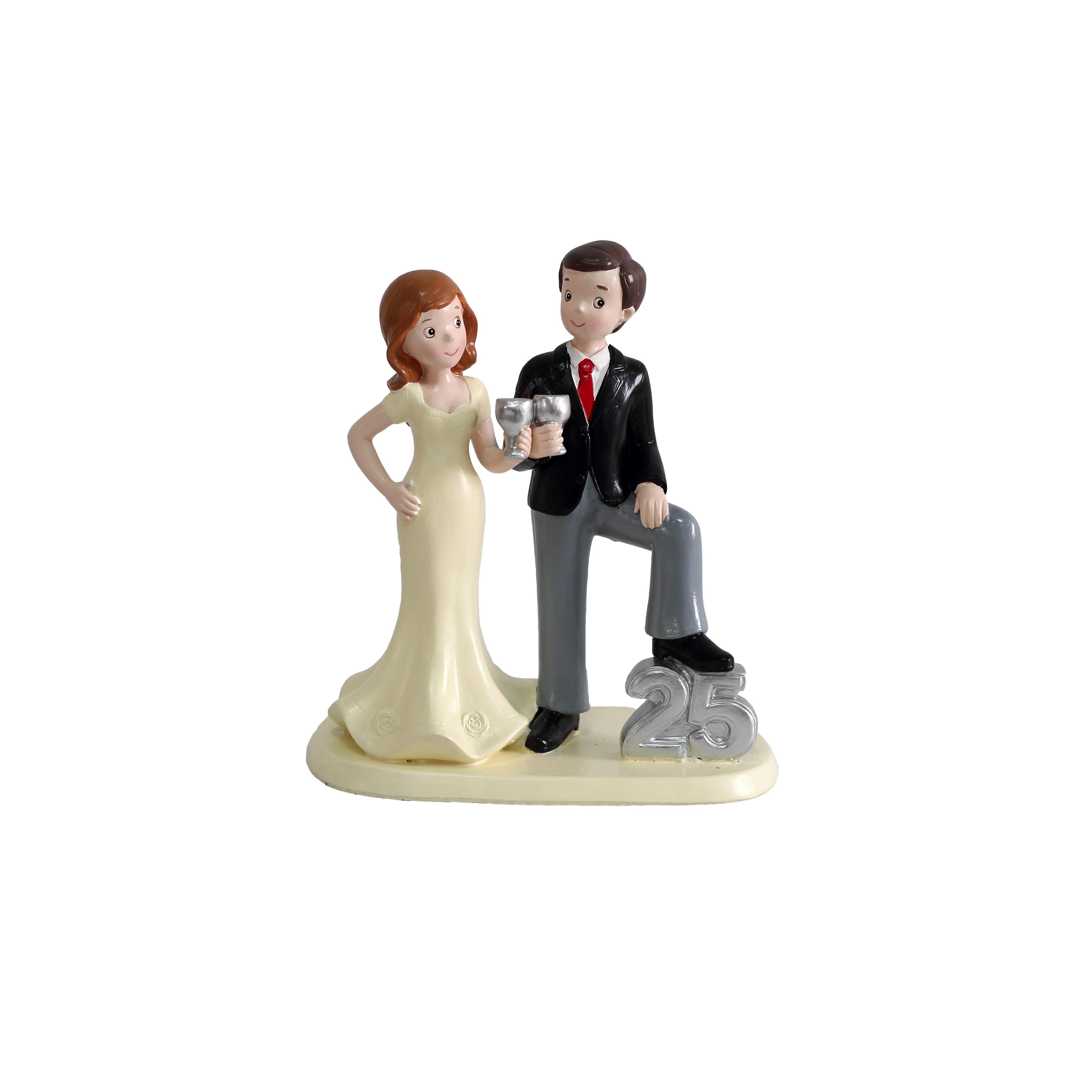 Figura Novios 25º Aniversario Figuras Boda Bodas de Plata