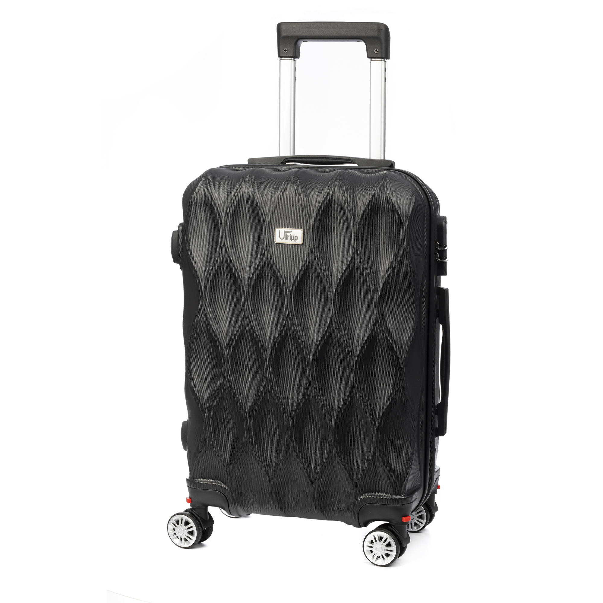 DAM.Maleta de cabina Trolley en material ligero de ABS de alta resistencia. Cerradura numérica y 4 ruedas dobles extraíbles y giratorias 360°. 37x24x56cm