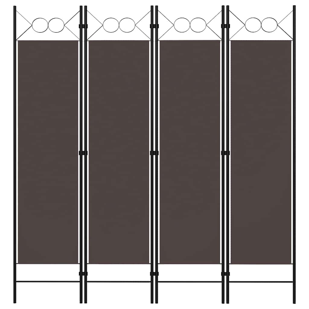 vidaXL Biombo divisor de 4 paneles 160x180 cm en color Negro/Blanco/Antracita y más
