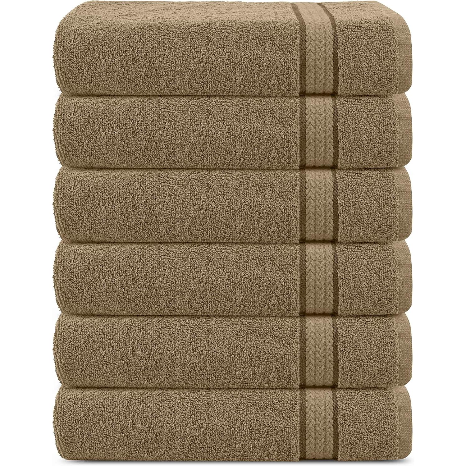 Paquete de 6 Paños de Lavado (30x30 cm) - 100% Algodón, Doble Costura, Doble Rizo, papel Facial Muy Absorbente (Paquete de 6), Linen