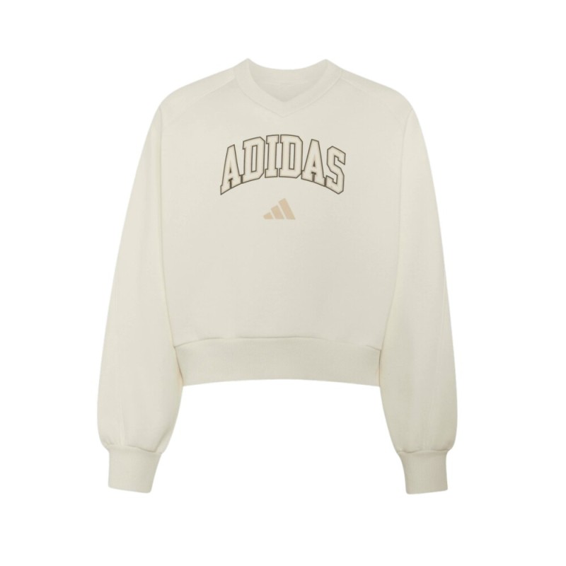 Sudadera Blanca Adidas Seasonals Collegiate Typography V-neck Junior Girls