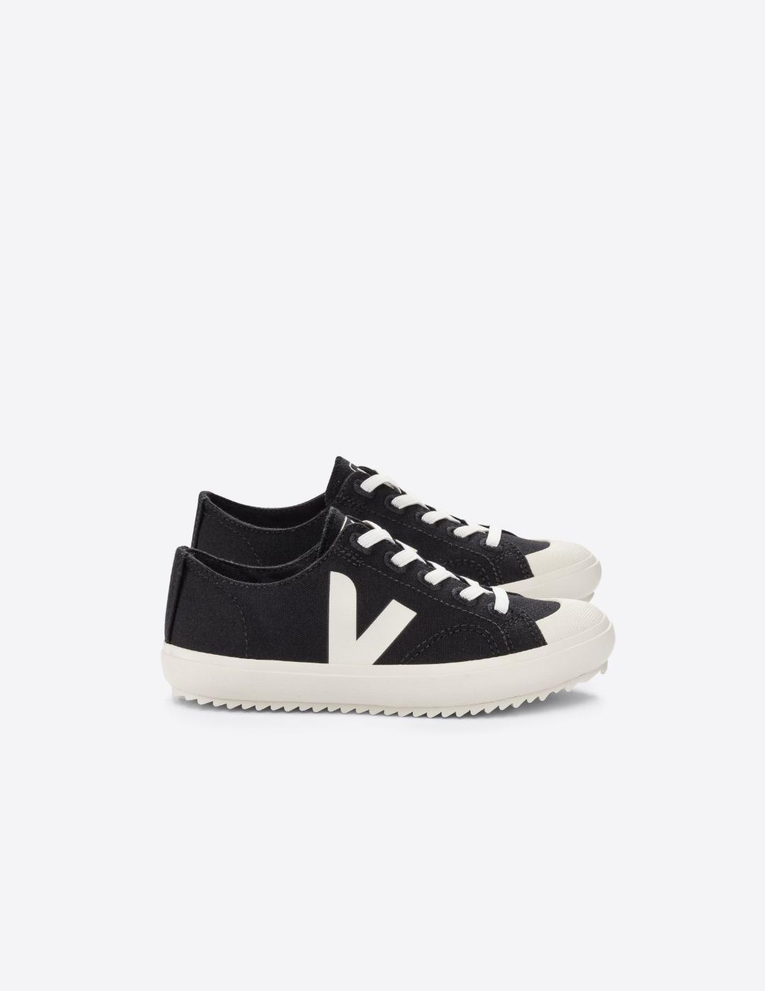 Zapatillas Veja Flip Canvas para Niños en Negro y Crema