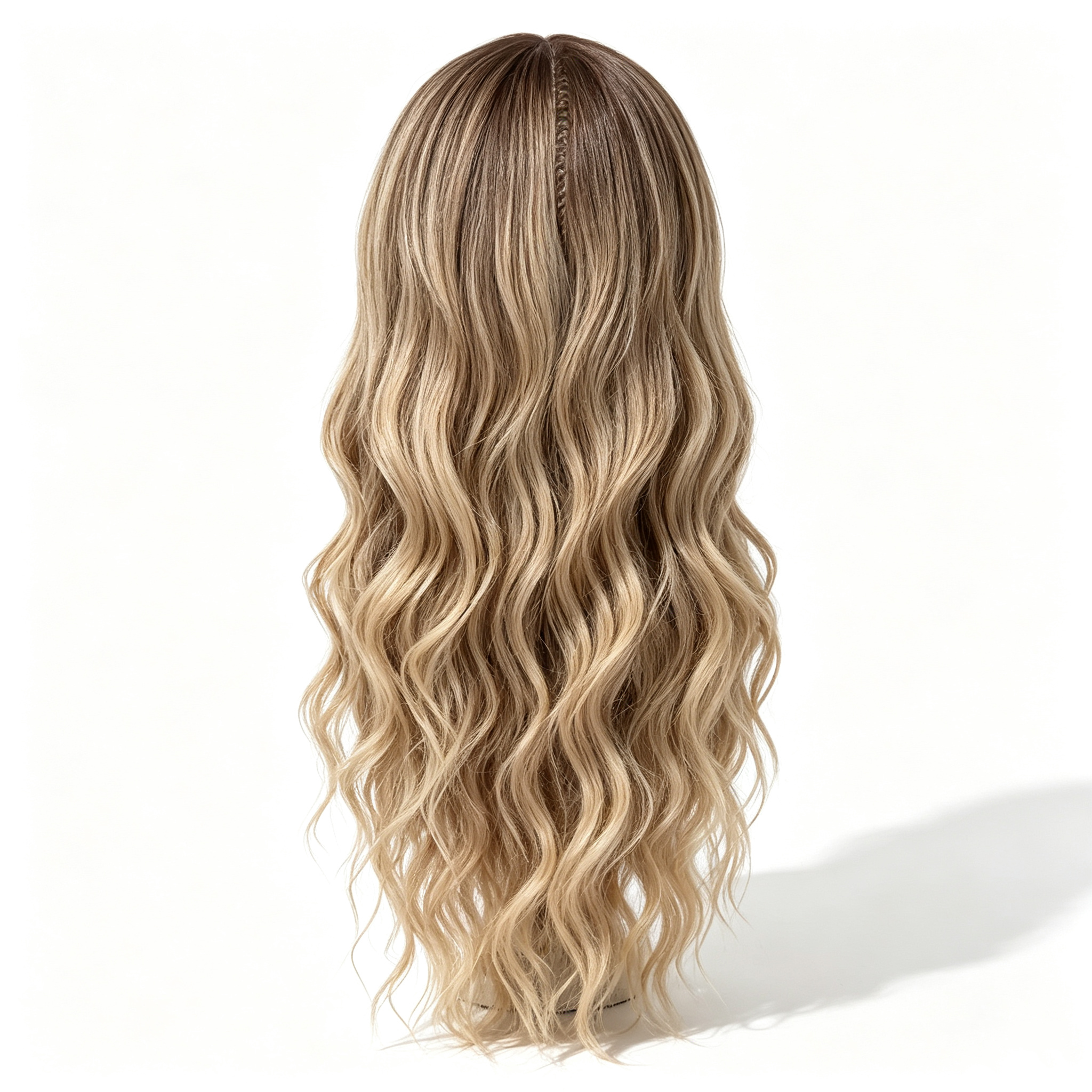 Peluca de onda suelta elegante para mujeres - Fibra de Tang Long, densidad del 130%, cómodo sombrero de red de rosa, apariencia y tacto naturalistas, opciones de estilismo versátiles