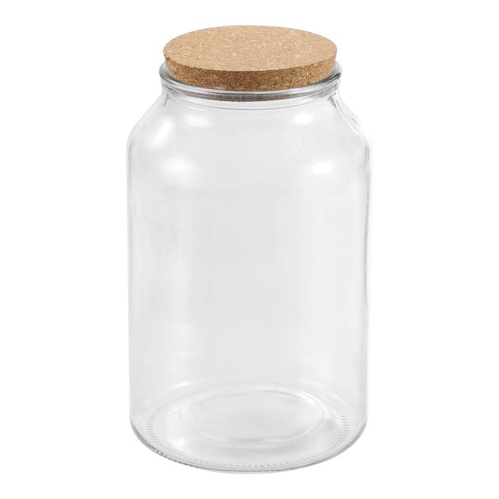 La Mediterránea - Tarro Vidrio Tapón Corcho 3800ml - Hermético y Versátil