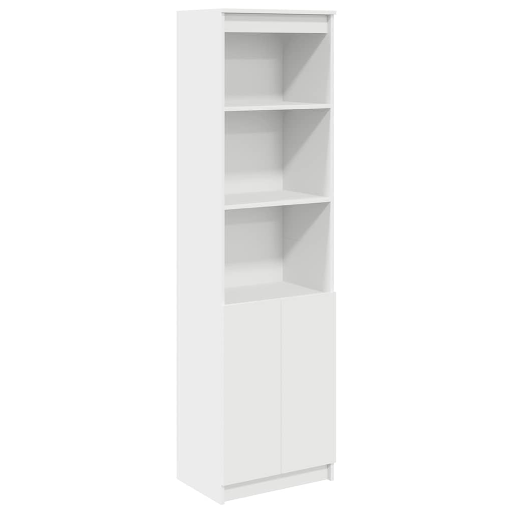 vidaXL Aparador alto blanco 50x35x180 cm madera de ingeniería