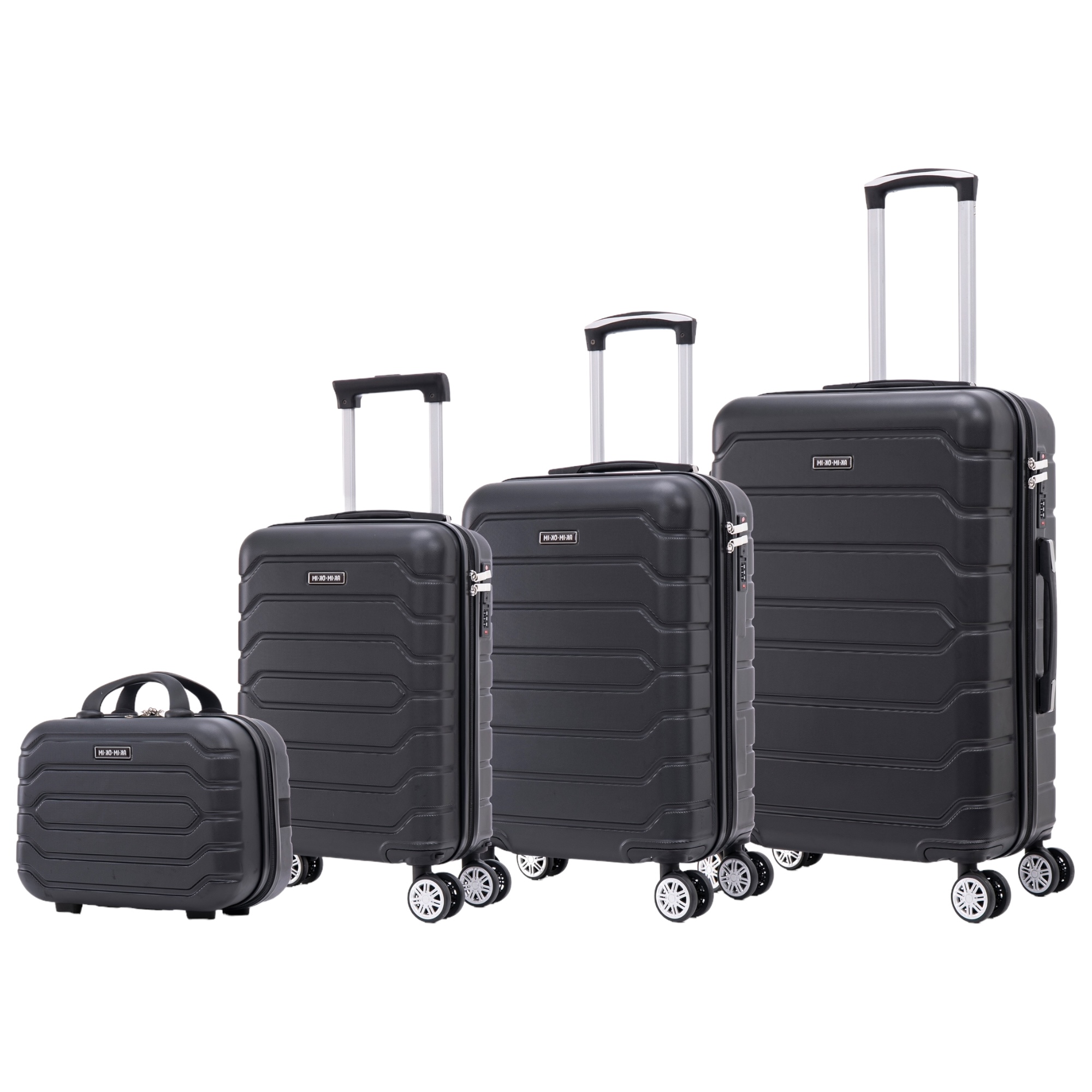 Conjunto de Maletas de Viaje Elegantes: Carcasa Ligera de PP, Cerradura Numérica, 4 Ruedas Giratorias 360°, Asa Telescópica de Aluminio Juego de Maletas Set Trolley Maleta Cabina（6999 M4 M005 8002 8008 FLASH-8 ）