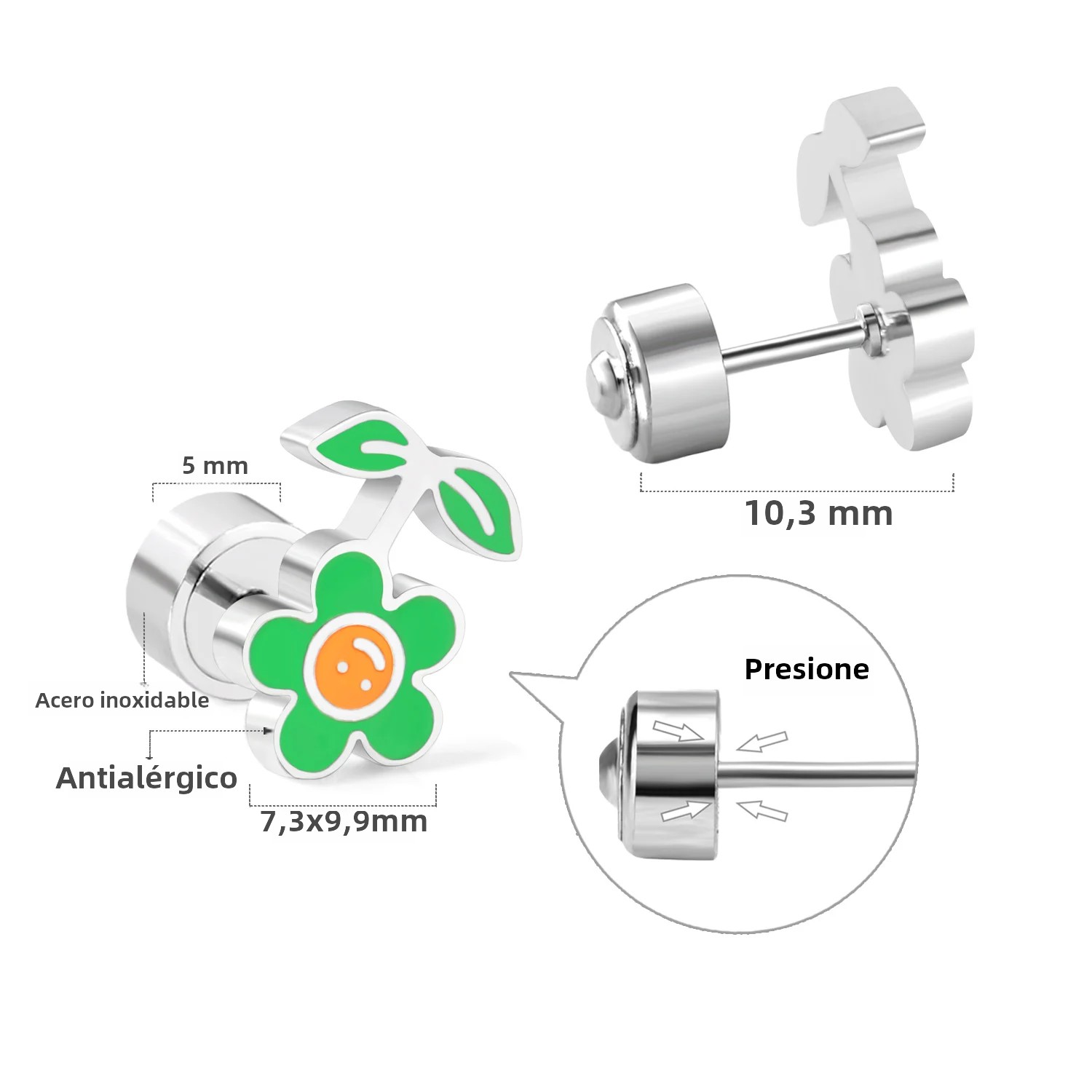 Pendientes De Acero Inoxidable Para Mujeres Niñas Y Niños Diseño Lindo De Fresa Arco Iris Vegetales Y Plantas Joyería Única Moda 2022