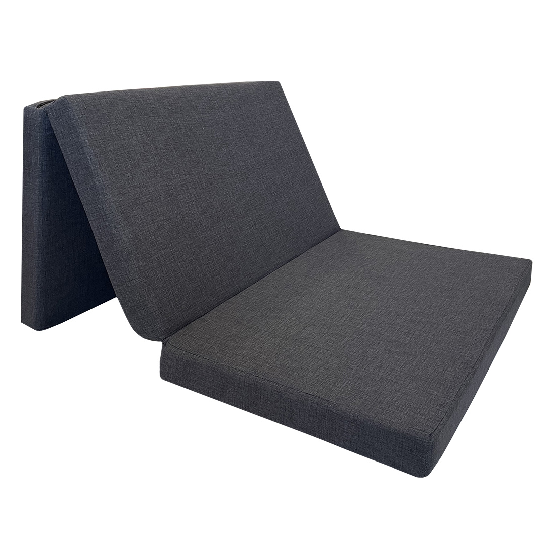 Acomoda Textil – Colchón Plegable con Espuma Alta Densidad y Funda con Cremallera Gris 180x90x8 cm. Colchoneta de Viaje para Ahorrar Espacio y Cama Invitados Cómodo y Resistente.