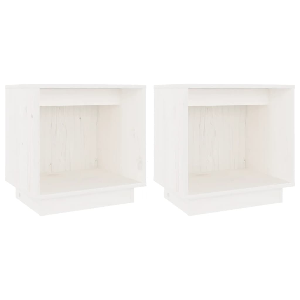 Vidaxl Mesitas de Noche de Madera Maciza de Pino 40x30x40 Cm - Marrón