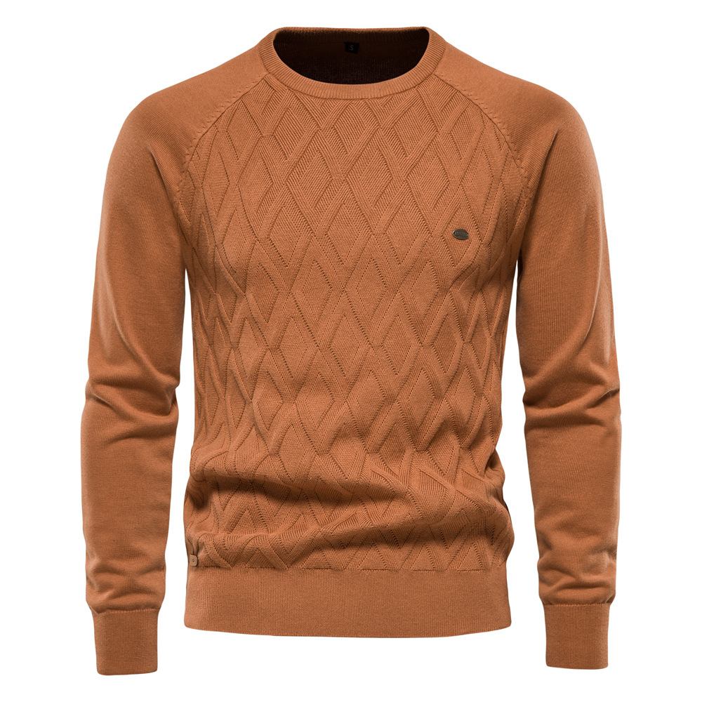 TK Alta calidad 2024 otoño e invierno nuevo suéter de algodón puro para hombres suéter para hombres suéter de color sólido para hombres