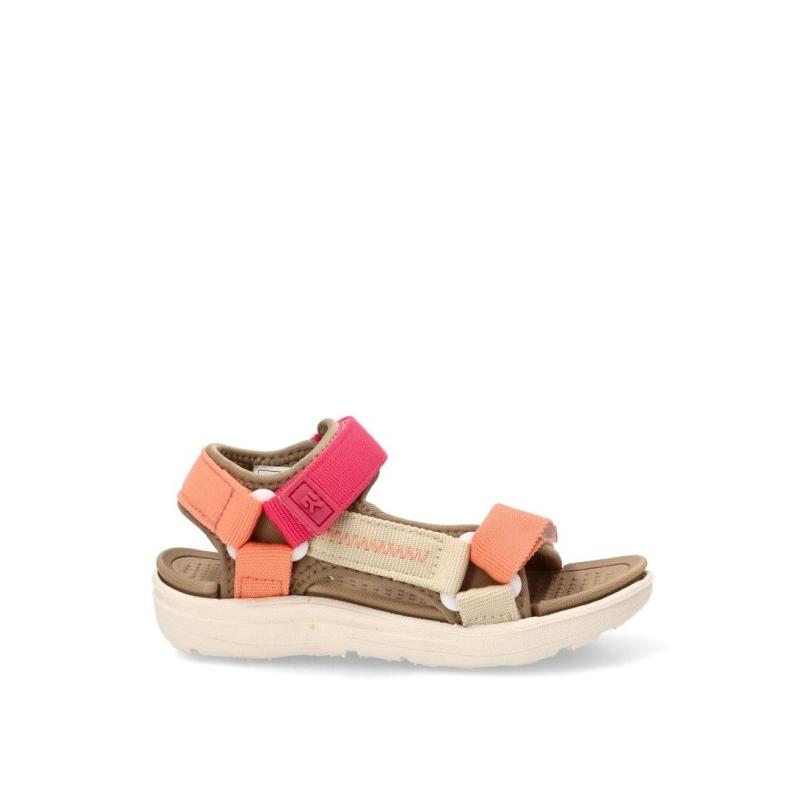 Sandalia Etika - Niña - Suela Plana - Modelo 17229 - Color Beige
