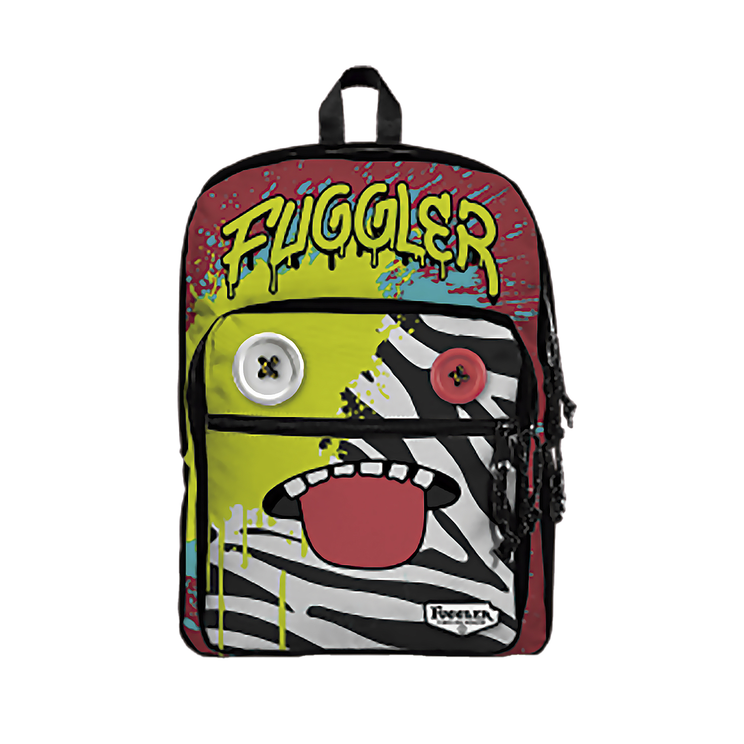 Mochila Primaria Fuggler. Compartimento portalaptop. Interior totalmente forrado. Espaldera y tirantes ajustables y acolchados. Con accesorios botones.