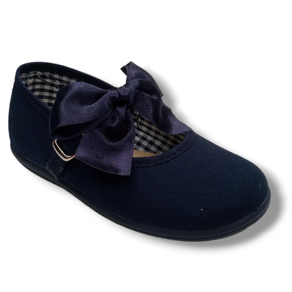 Vulpeques Merceditas Lona Niña 254-PLC MARINO calzado niños Vulpeques Summer ROYALE CORDONETS