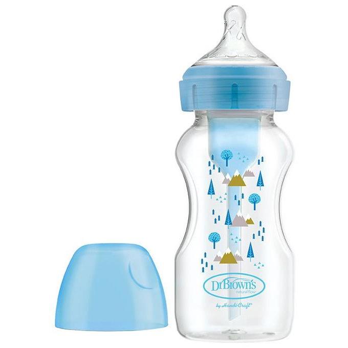 Dr Brown'S Biberon Silicona Natural Flow Azul Bosque 270Ml 1Ud
