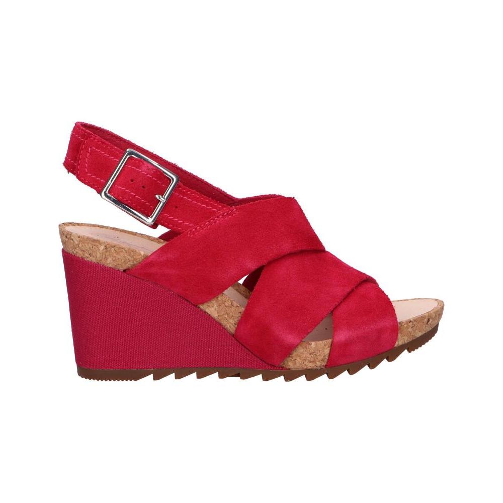 Women's Sandals CLARKS 26150436 FLEX SAND FUCHSIA SUEDE