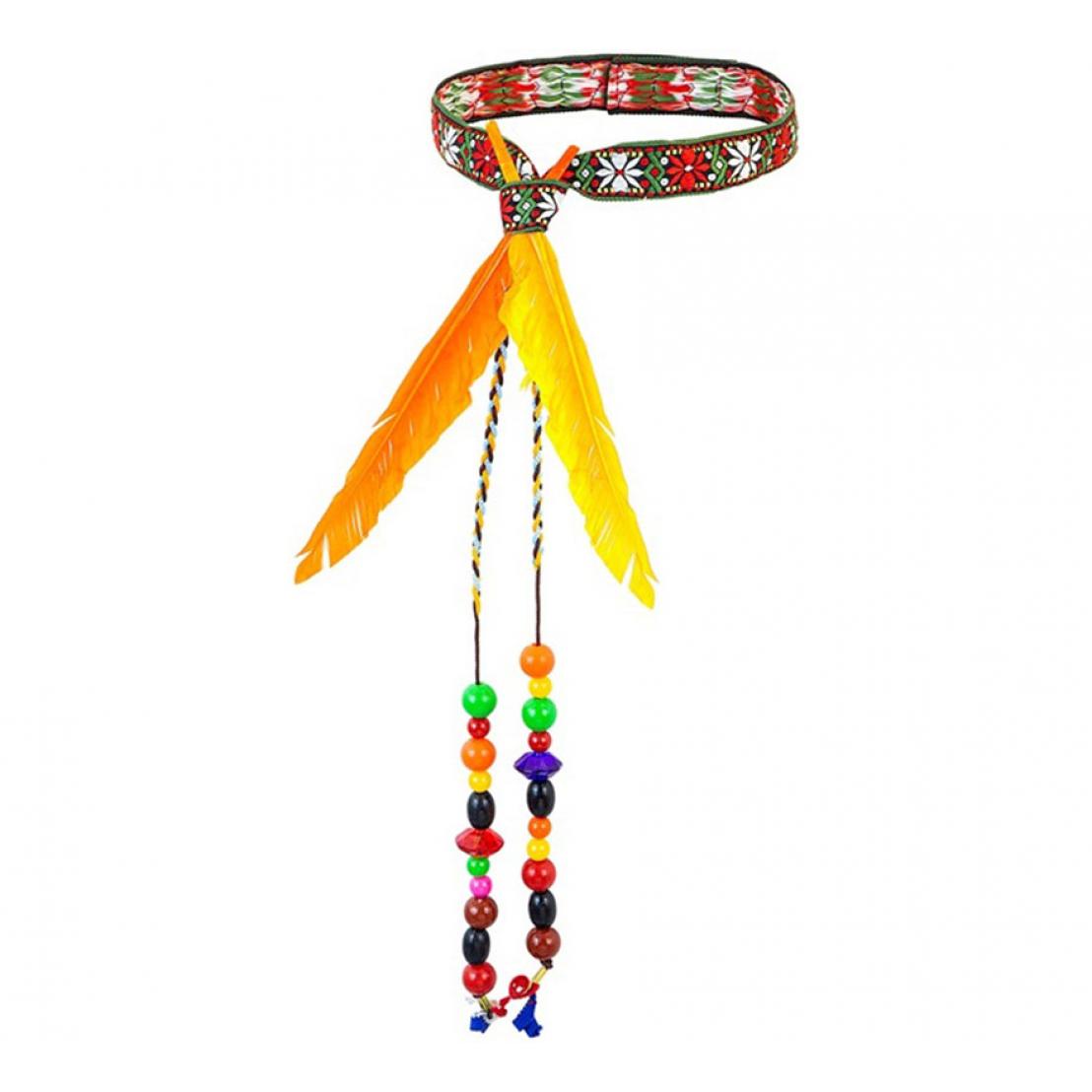Widmann Cinta Hippie con Perlas y Plumas